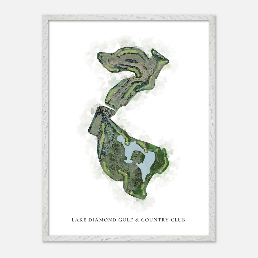 Print of Lake Diamond Golf & Country Club Classic Map