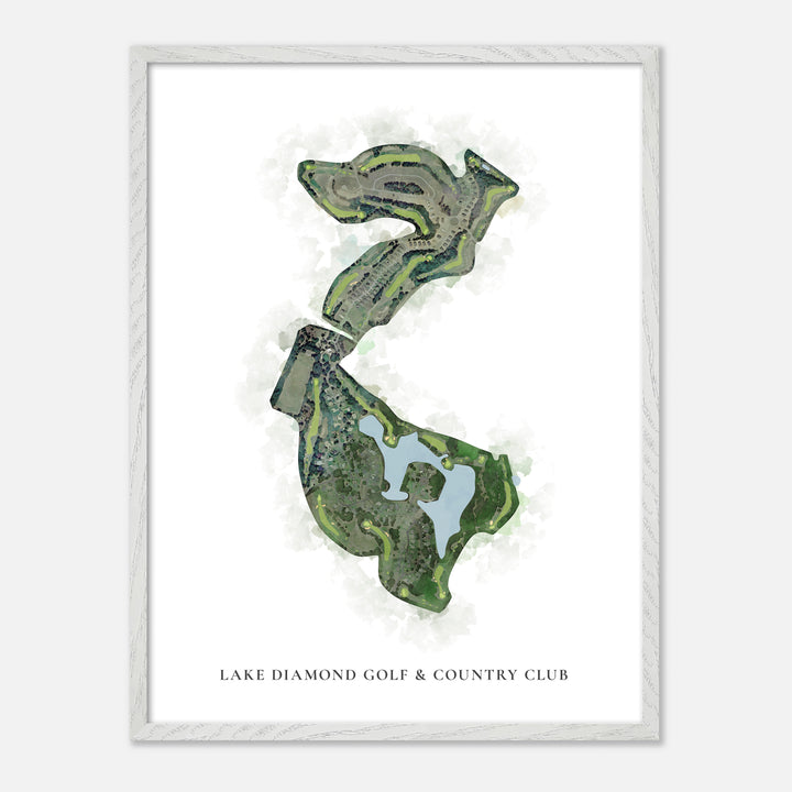 Print of Lake Diamond Golf & Country Club Classic Map