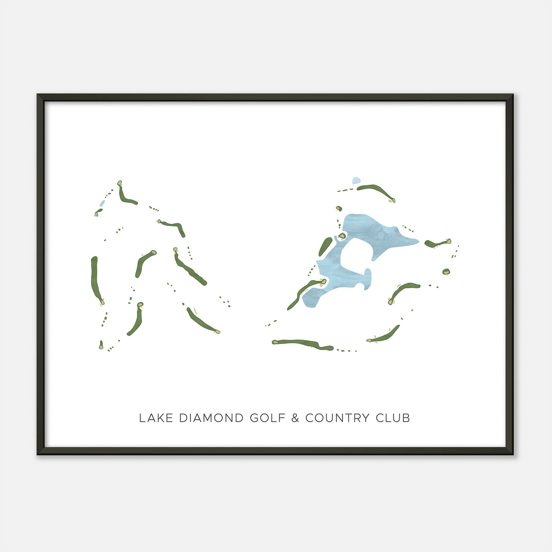 Print of Lake Diamond Golf & Country Club Modern Map