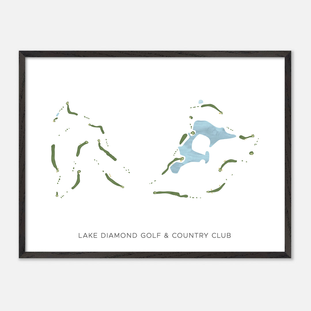 Print of Lake Diamond Golf & Country Club Modern Map