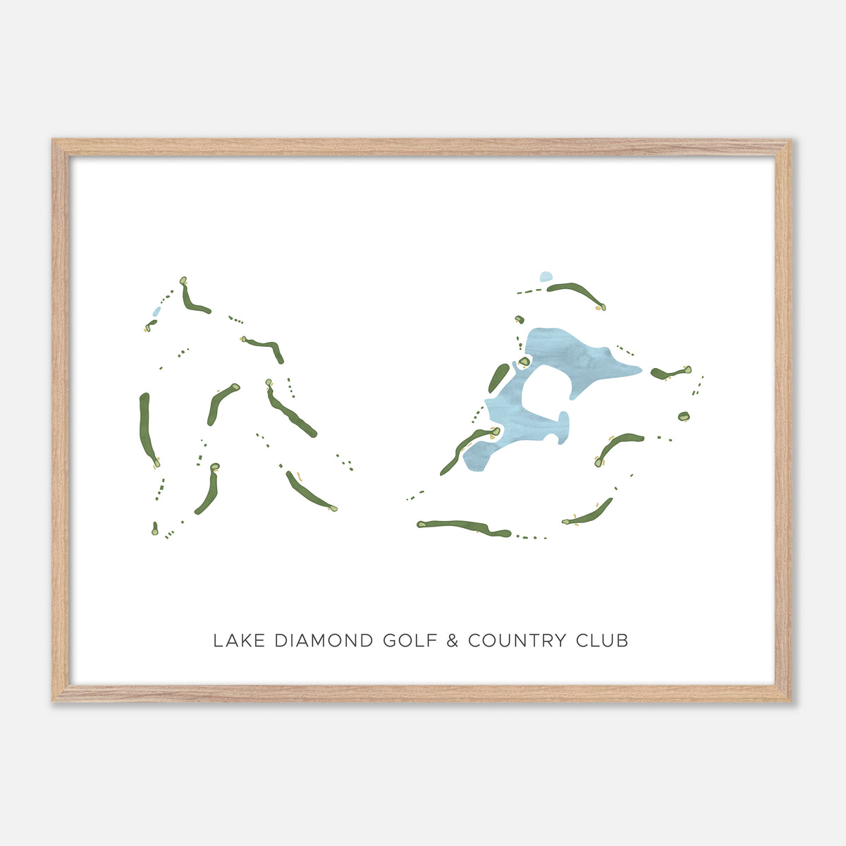 Print of Lake Diamond Golf & Country Club Modern Map