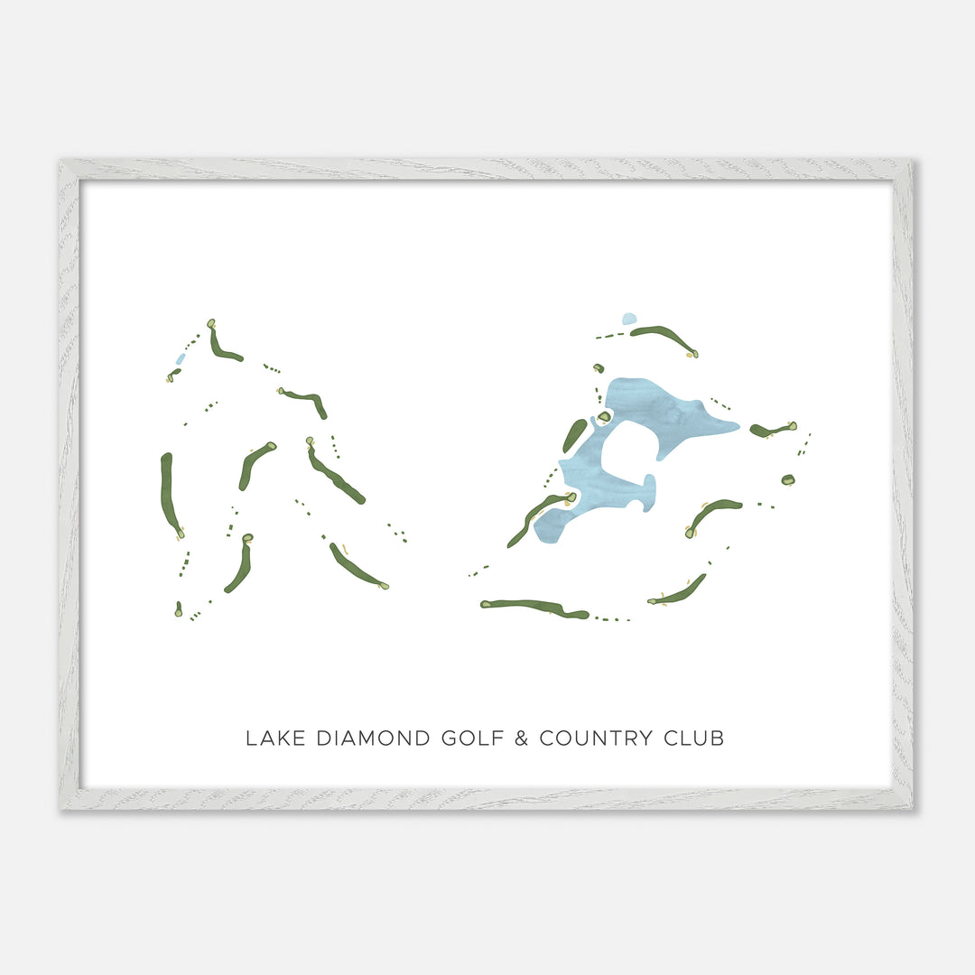 Print of Lake Diamond Golf & Country Club Modern Map