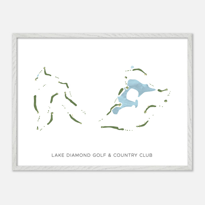 Print of Lake Diamond Golf & Country Club Modern Map