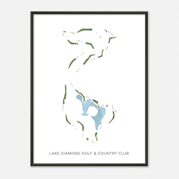 Print of Lake Diamond Golf & Country Club Modern Map