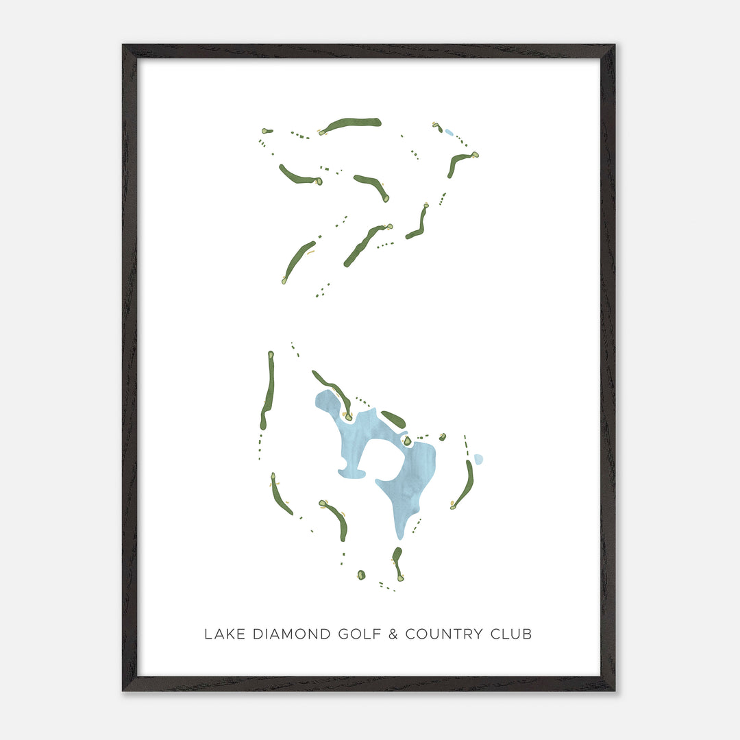 Print of Lake Diamond Golf & Country Club Modern Map
