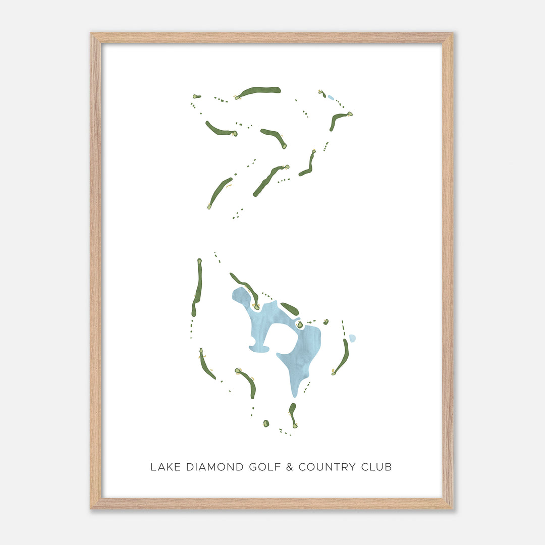 Print of Lake Diamond Golf & Country Club Modern Map