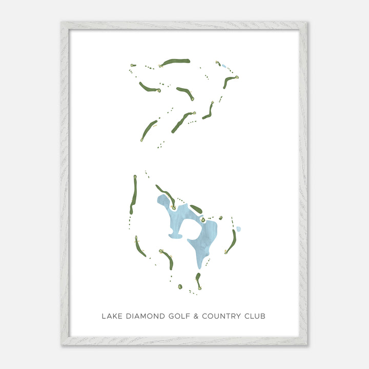 Print of Lake Diamond Golf & Country Club Modern Map