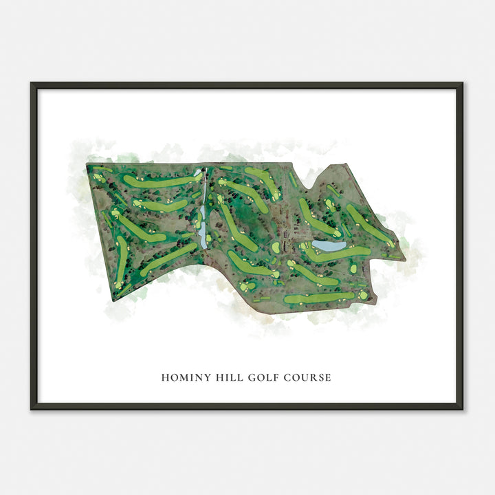 Print of Hominy Hill Golf Course Classic Map