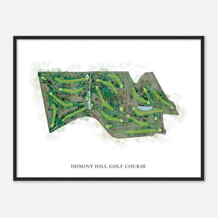 Print of Hominy Hill Golf Course Classic Map