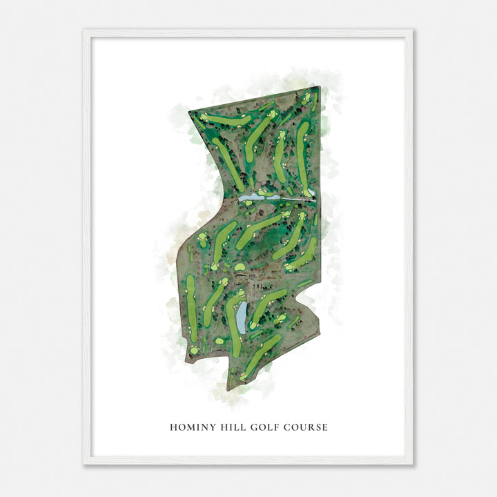 Print of Hominy Hill Golf Course Classic Map