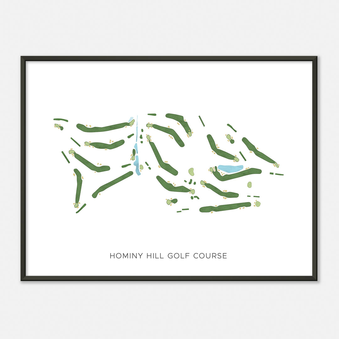 Print of Hominy Hill Golf Course Modern Map