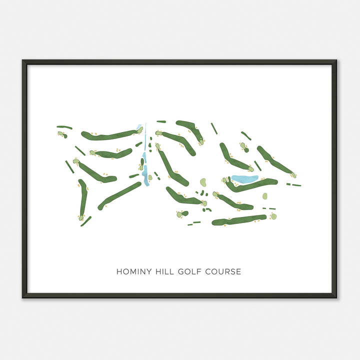 Print of Hominy Hill Golf Course Modern Map