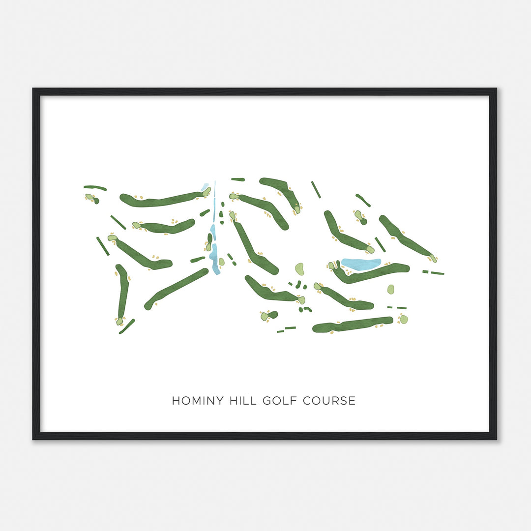 Print of Hominy Hill Golf Course Modern Map