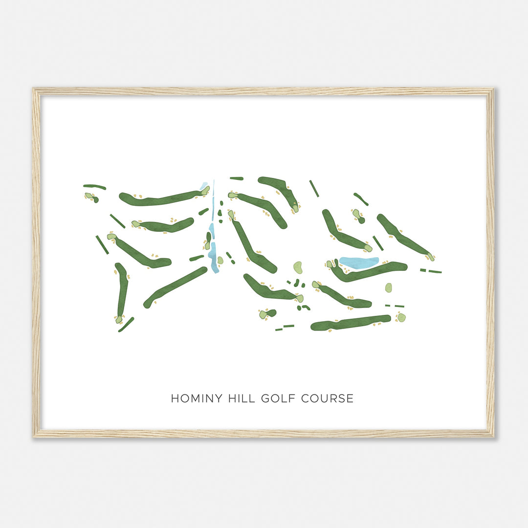 Print of Hominy Hill Golf Course Modern Map
