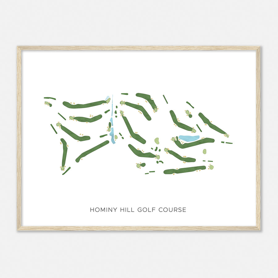 Print of Hominy Hill Golf Course Modern Map