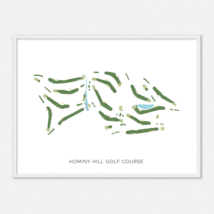 Print of Hominy Hill Golf Course Modern Map