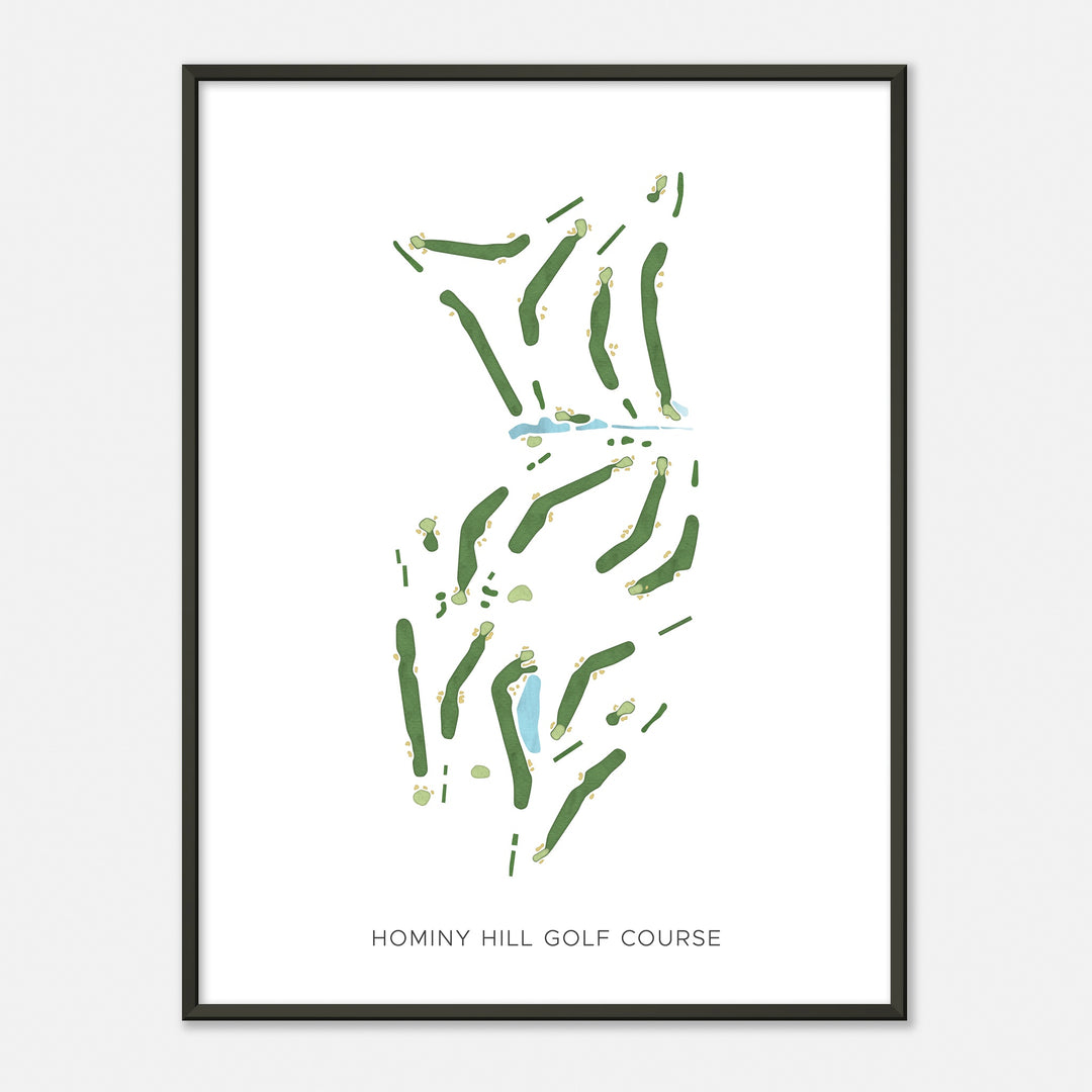 Print of Hominy Hill Golf Course Modern Map
