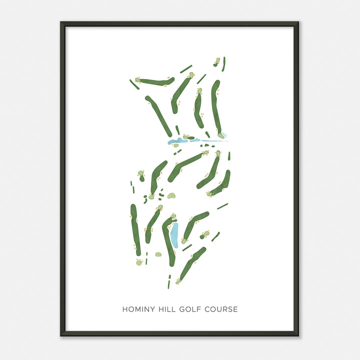 Print of Hominy Hill Golf Course Modern Map