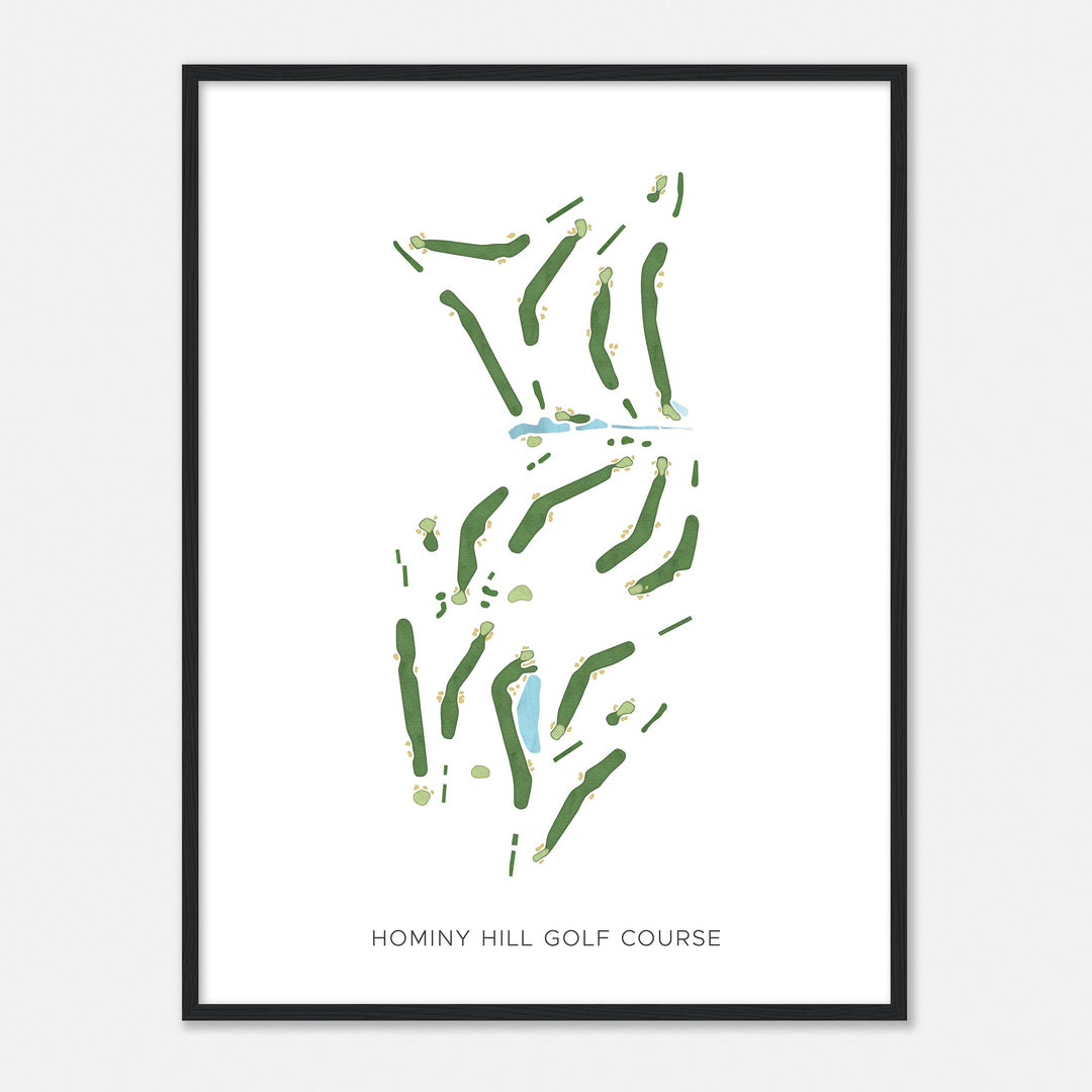 Print of Hominy Hill Golf Course Modern Map