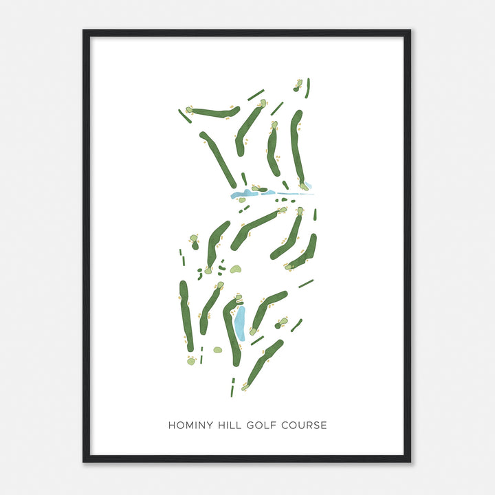 Print of Hominy Hill Golf Course Modern Map