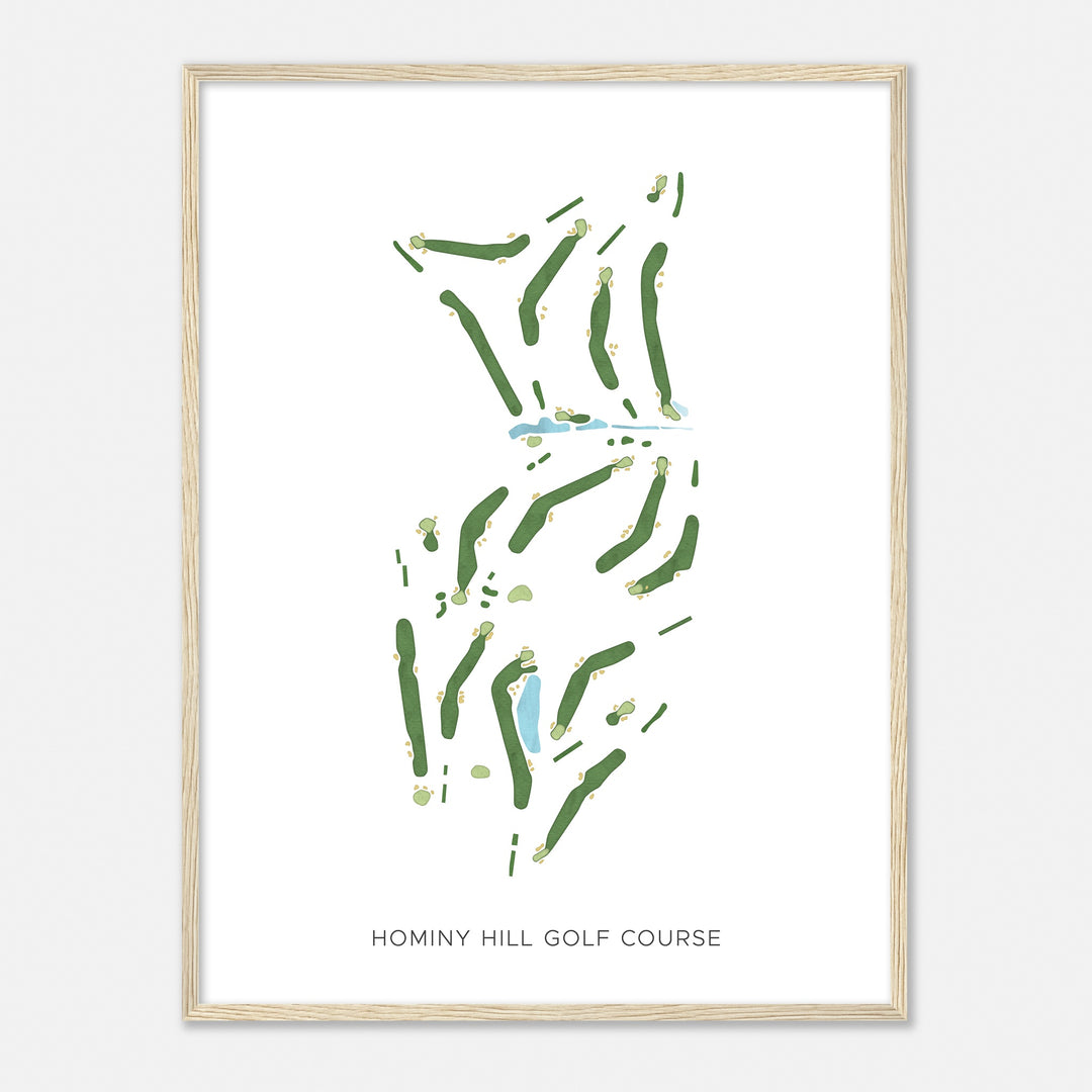 Print of Hominy Hill Golf Course Modern Map