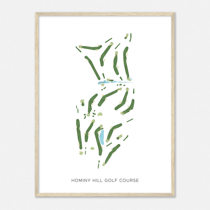 Print of Hominy Hill Golf Course Modern Map