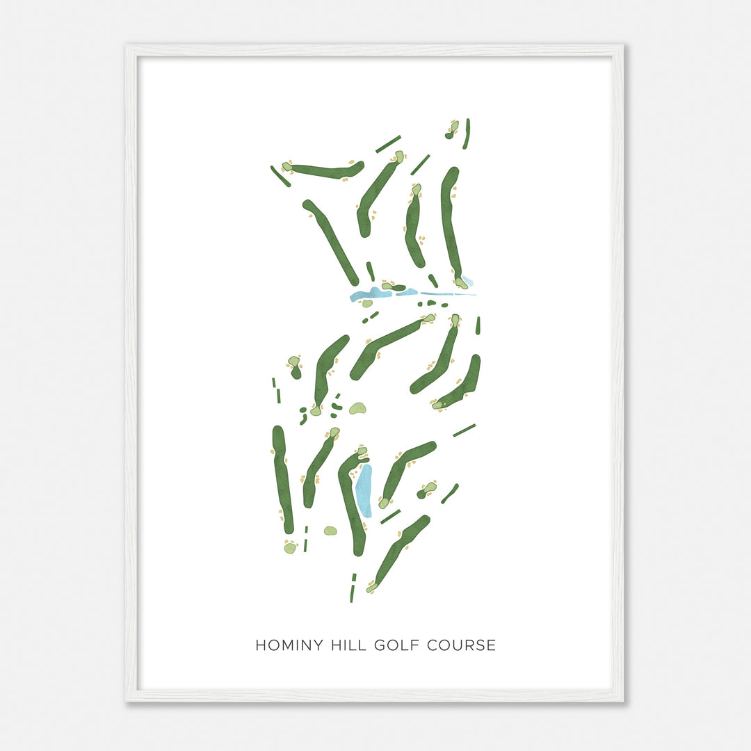 Print of Hominy Hill Golf Course Modern Map