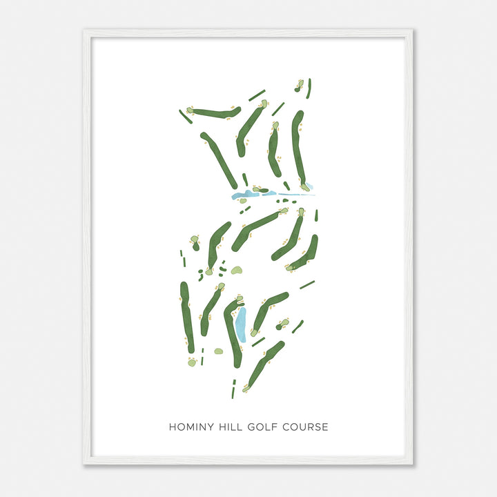 Print of Hominy Hill Golf Course Modern Map