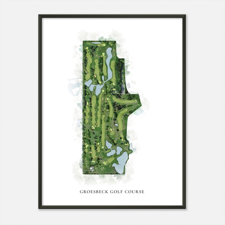 Print of Groesbeck Golf Course Classic Map