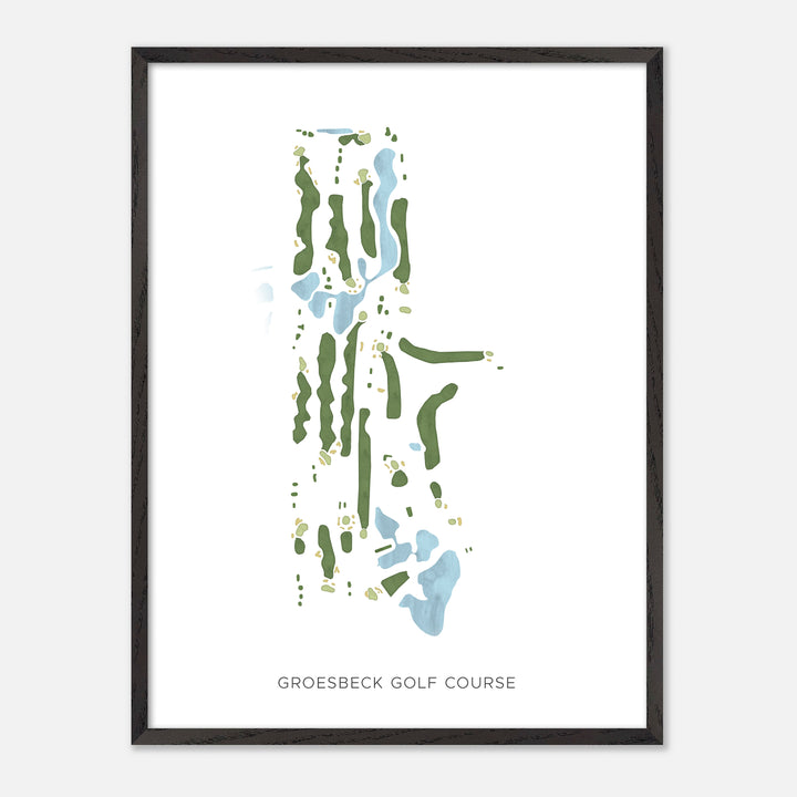 Print of Groesbeck Golf Course Modern Map
