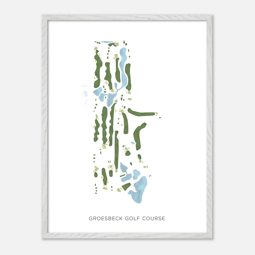 Print of Groesbeck Golf Course Modern Map