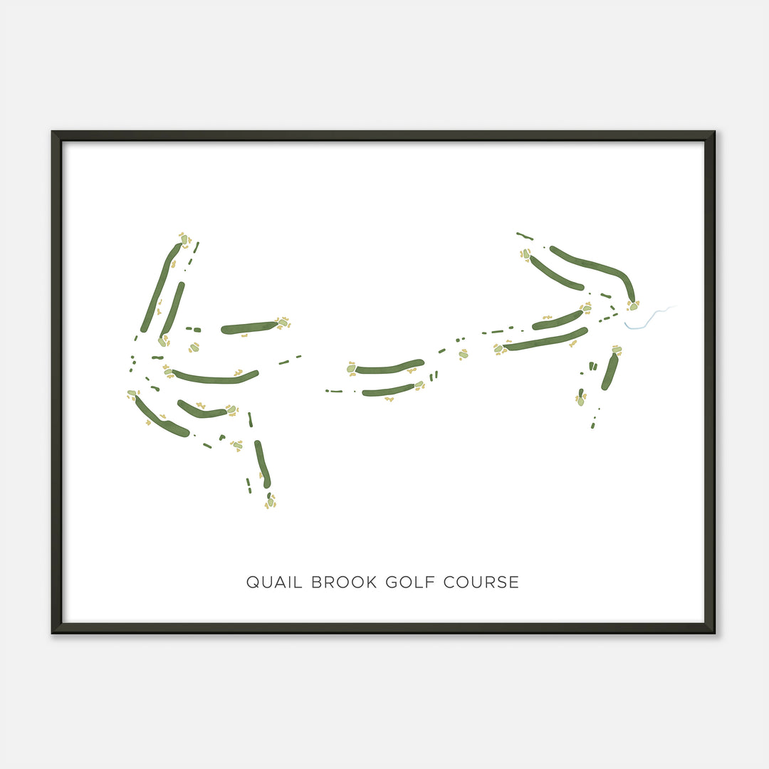 Print of Quail Brook Golf Course Modern Map