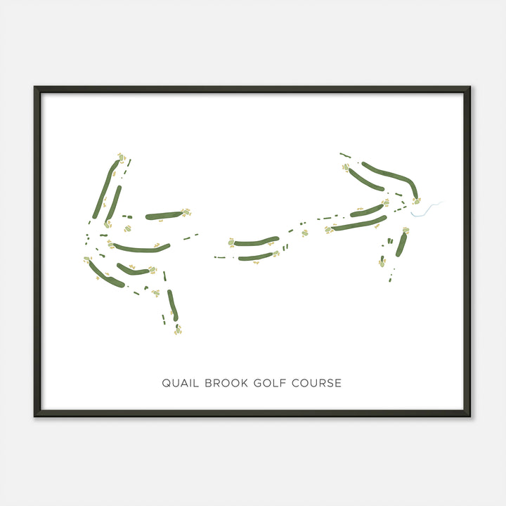 Print of Quail Brook Golf Course Modern Map