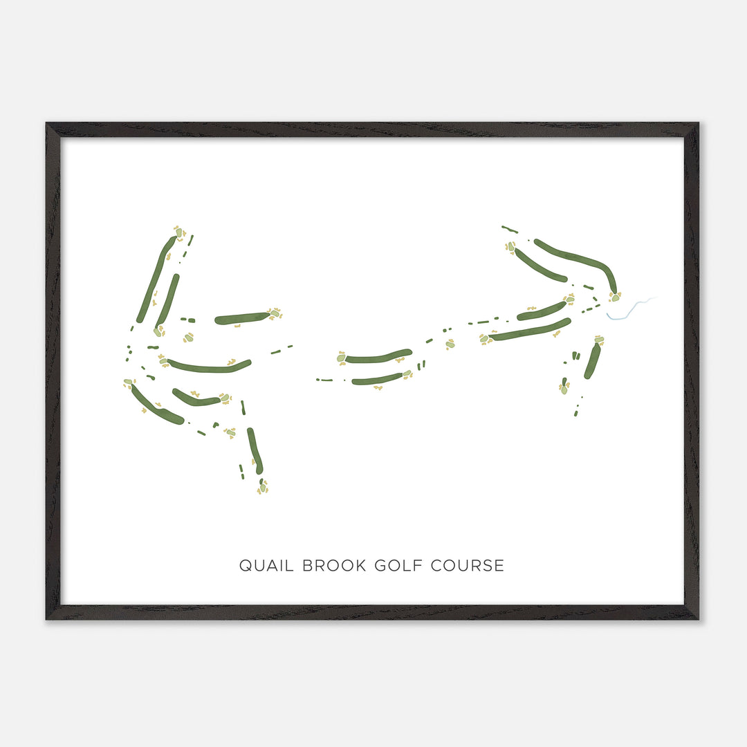 Print of Quail Brook Golf Course Modern Map