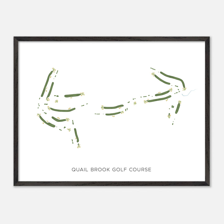 Print of Quail Brook Golf Course Modern Map