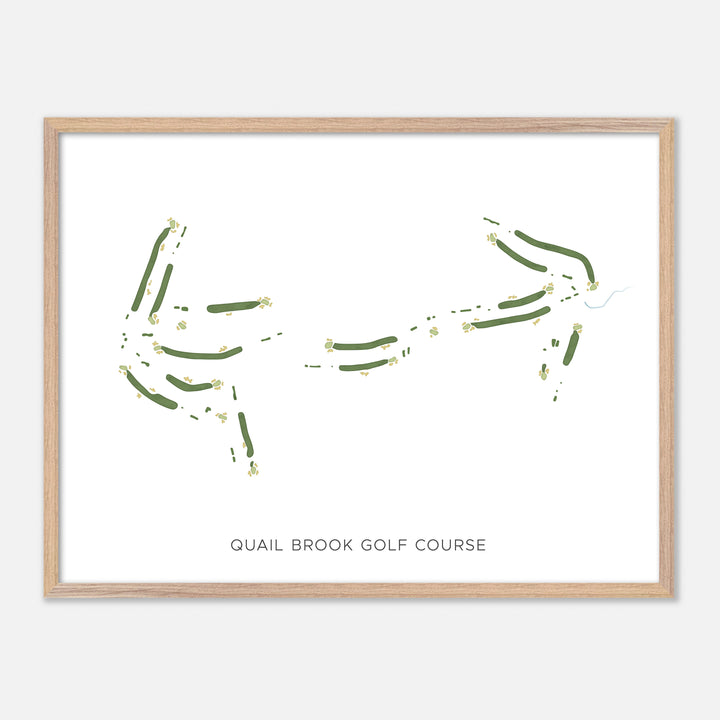 Print of Quail Brook Golf Course Modern Map