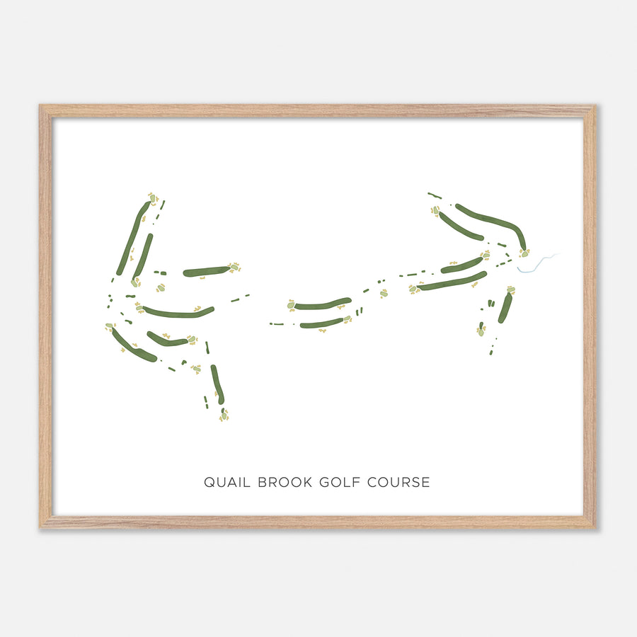 Print of Quail Brook Golf Course Modern Map