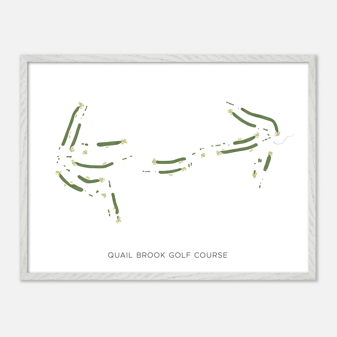 Print of Quail Brook Golf Course Modern Map