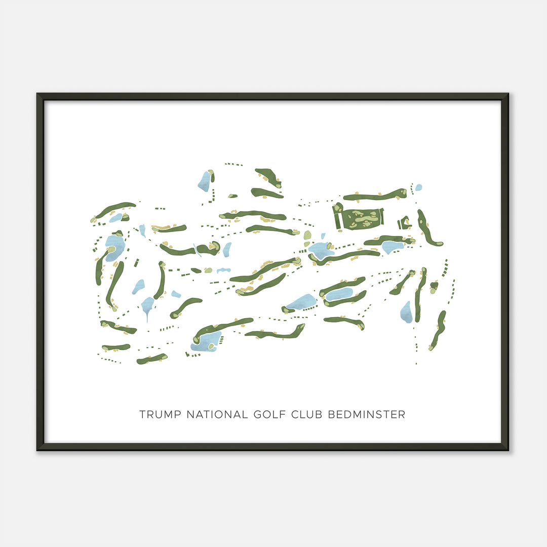 Print of Trump National Golf Club Bedminster Modern Map