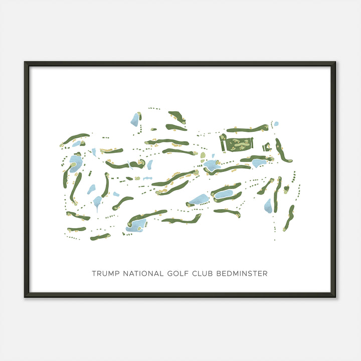 Print of Trump National Golf Club Bedminster Modern Map