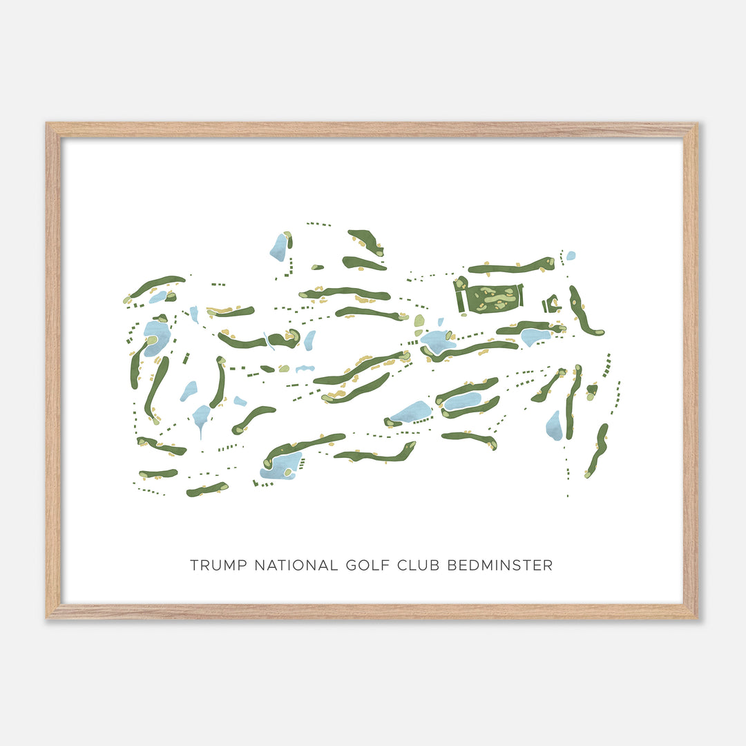 Print of Trump National Golf Club Bedminster Modern Map