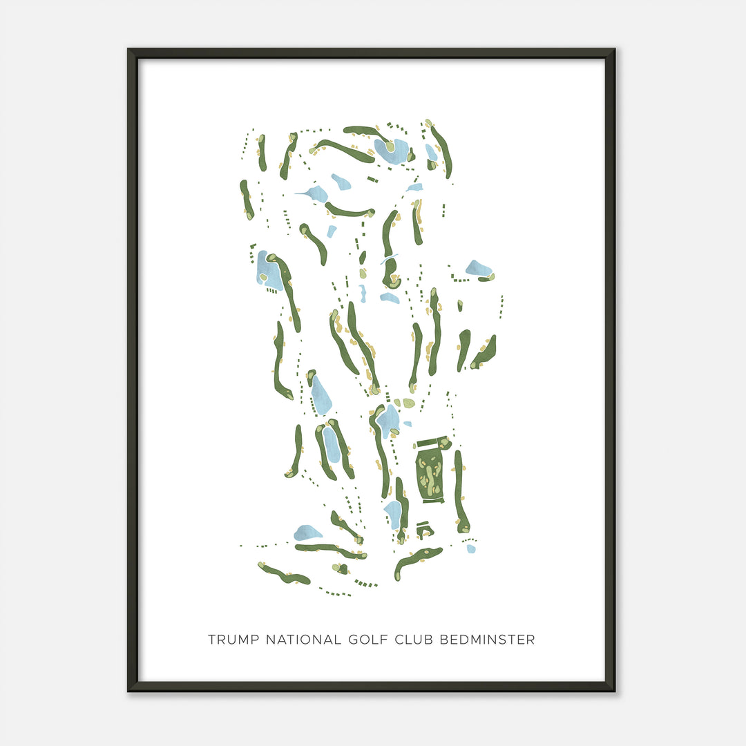Print of Trump National Golf Club Bedminster Modern Map