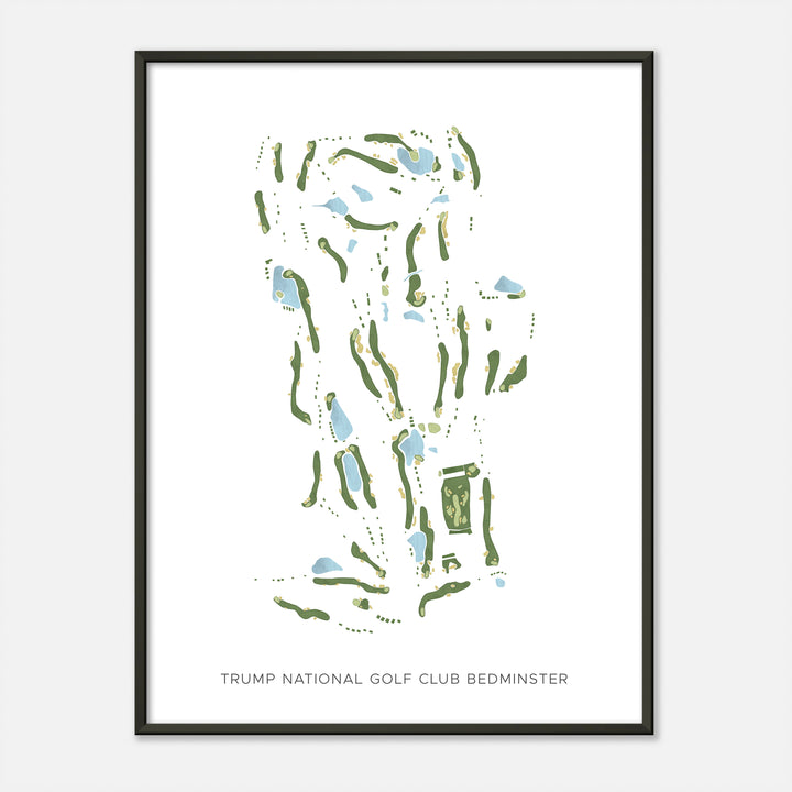 Print of Trump National Golf Club Bedminster Modern Map