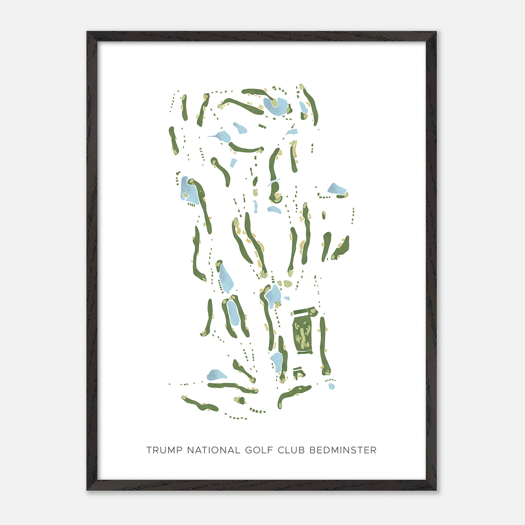 Print of Trump National Golf Club Bedminster Modern Map