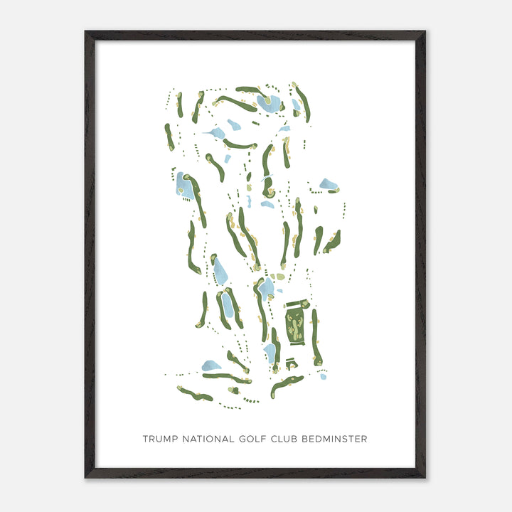 Print of Trump National Golf Club Bedminster Modern Map