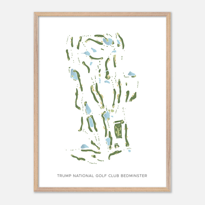 Print of Trump National Golf Club Bedminster Modern Map