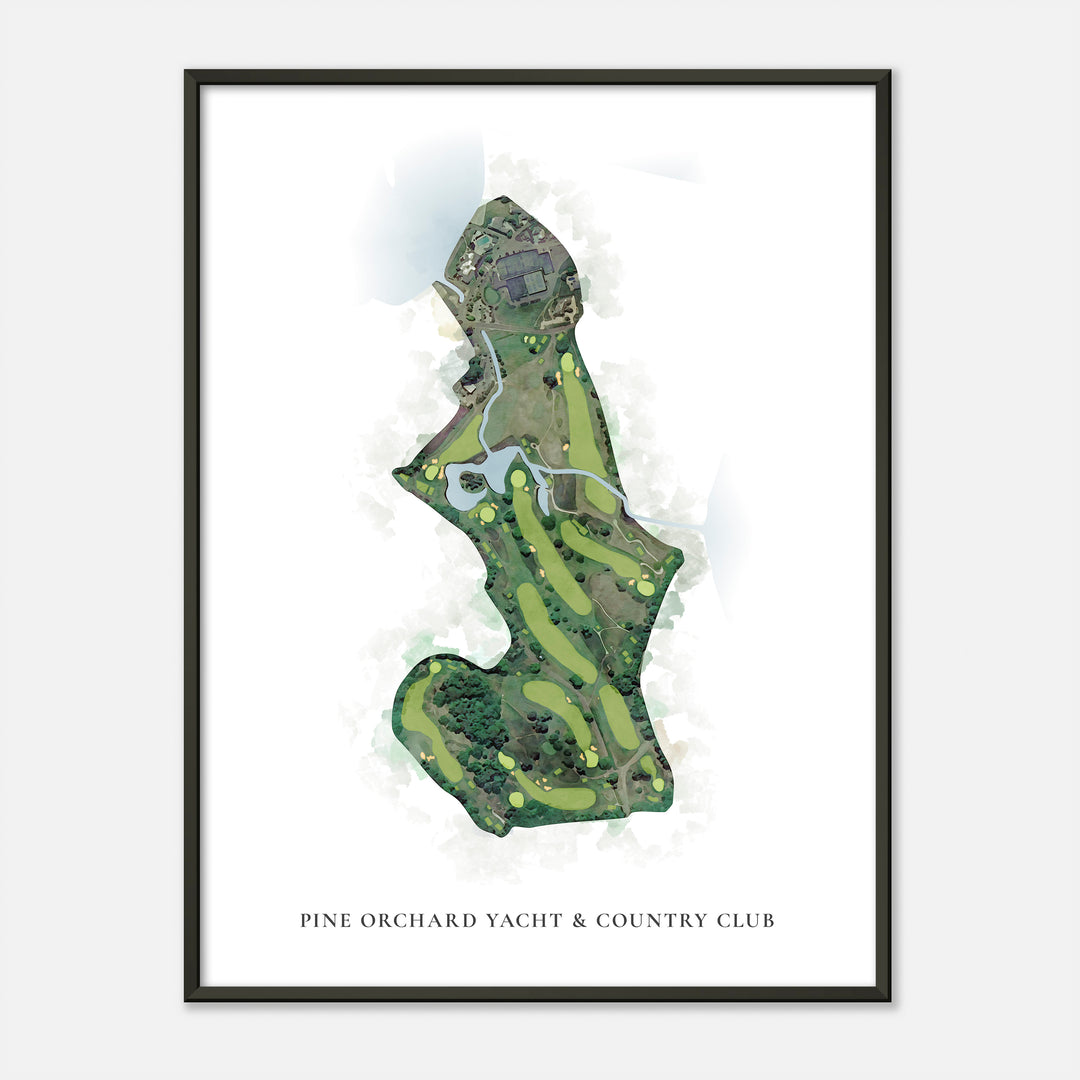 Print of Pine Orchard Yacht &amp; Country Club Classic Map