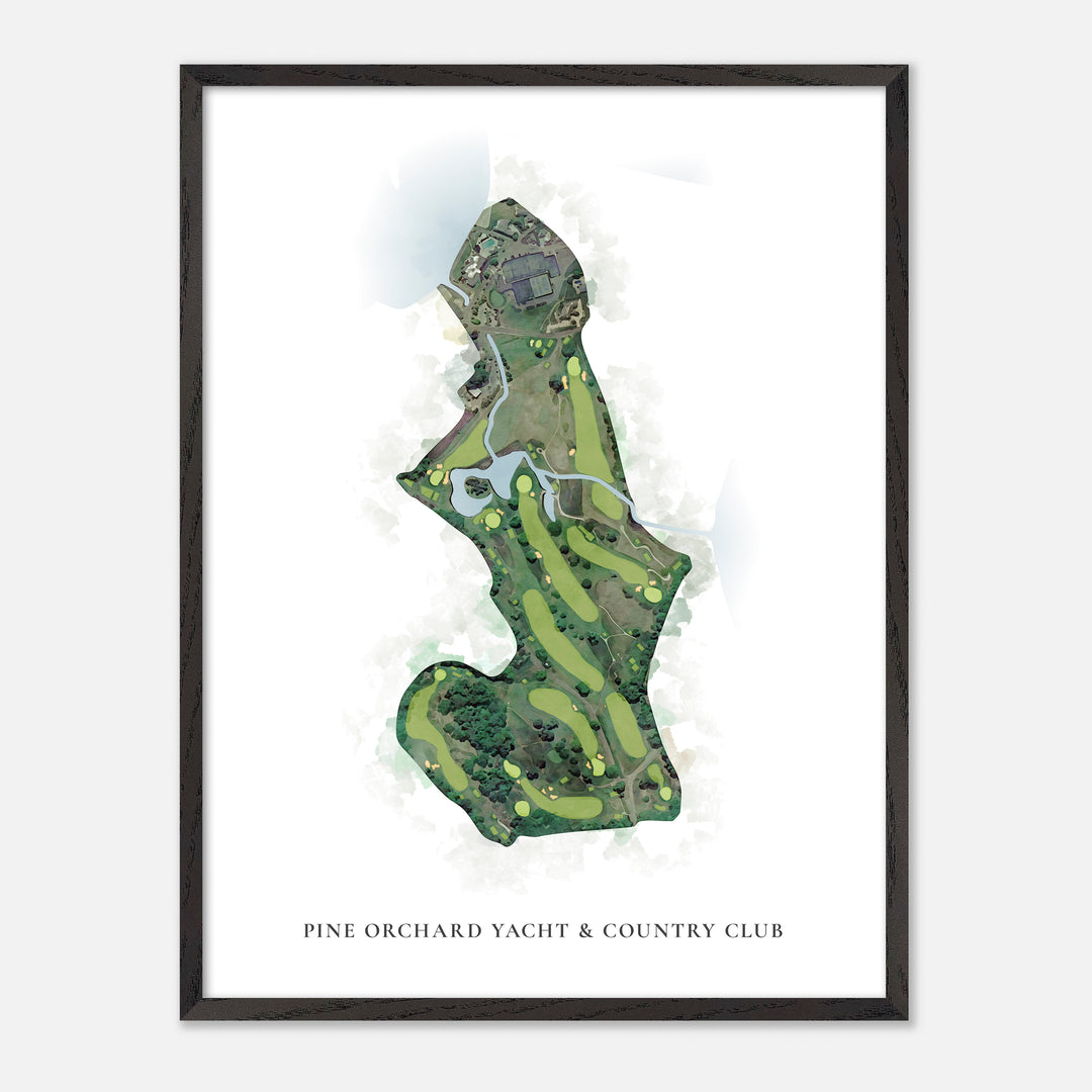Print of Pine Orchard Yacht &amp; Country Club Classic Map