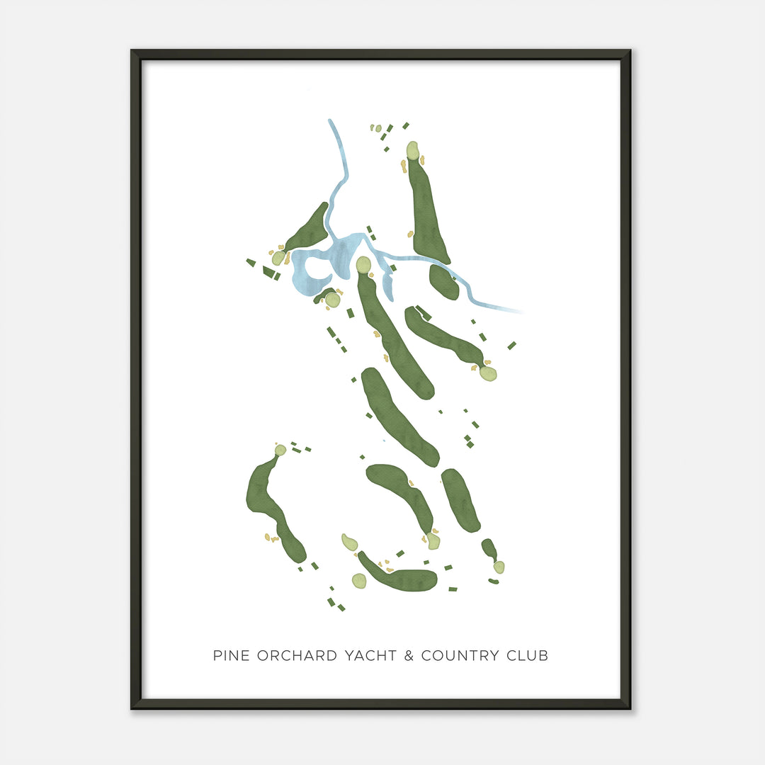 Print of Pine Orchard Yacht &amp; Country Club Modern Map