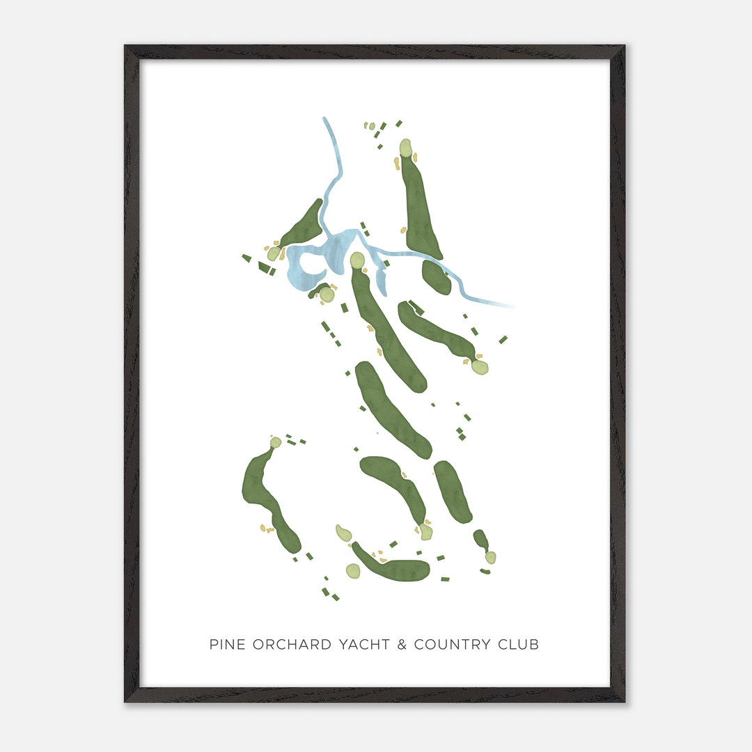 Print of Pine Orchard Yacht &amp; Country Club Modern Map